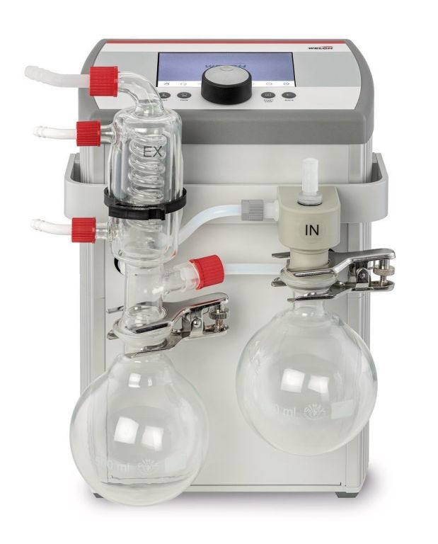 Welch / Ilmvac LVS105T-10ef drehzahlgesteuerte chemiefeste Vakuumpumpe mit Controller und Abscheider, 1,2m & 2mbar